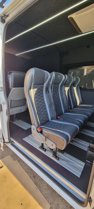 Zabudowa busa homologacja fotele przeróbka busa Sprinter Master