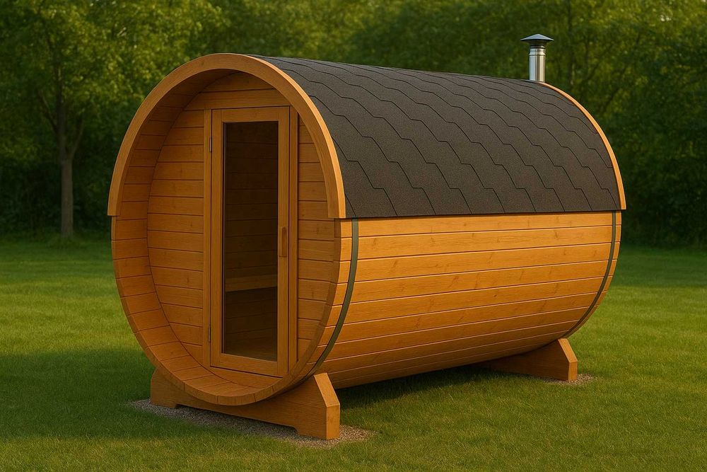Sauna ogrodowa typu beczka-PRODUCENT