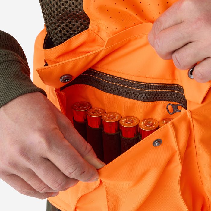 Colete Respirável de Caça Homem 520 Laranja Néon