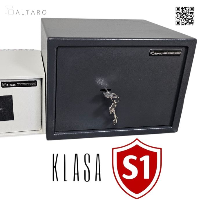 Sejf S1 antywłamaniowy GRAFITOWY 25 • na BROŃ,  gotówkę, dokumenty