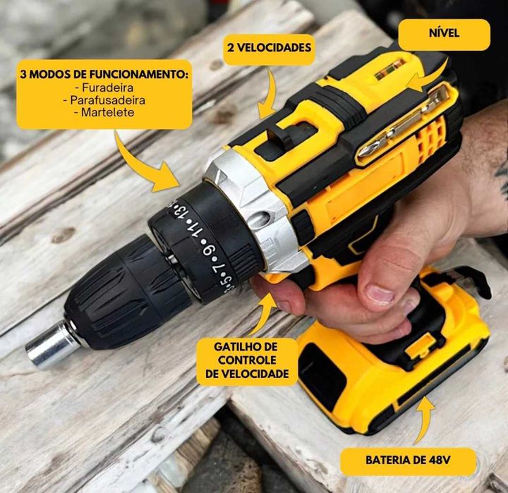 Aparafusadora de 48volt com ferramenta Nova