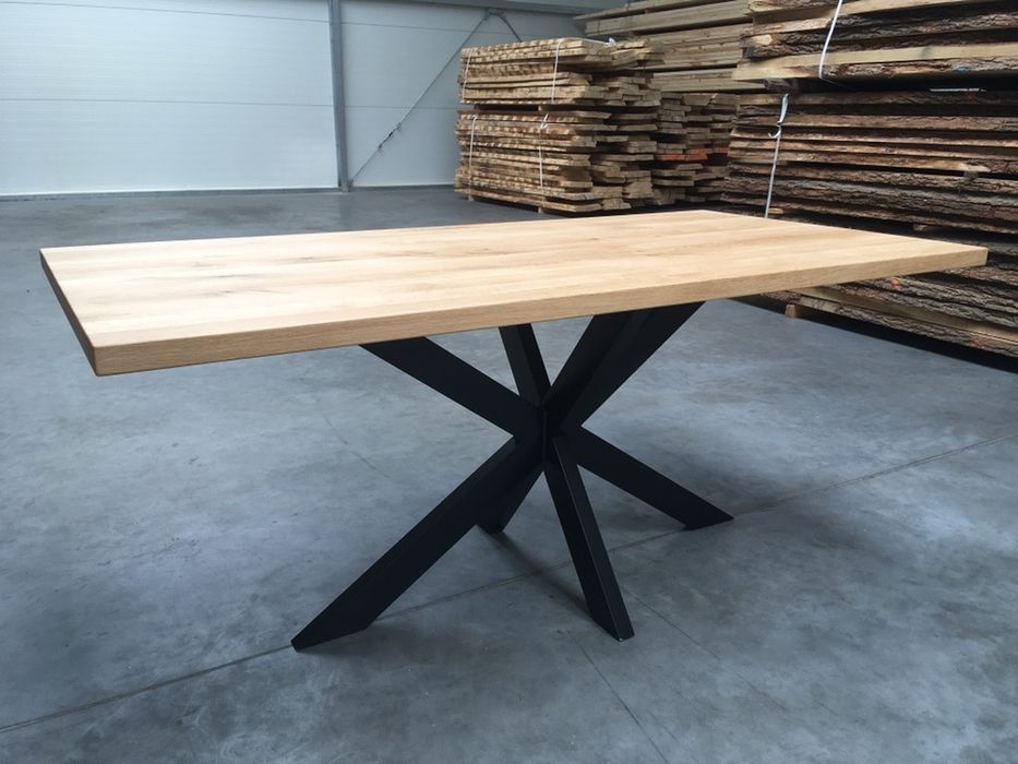 stół dębowy loft rustykalny industrialny lity