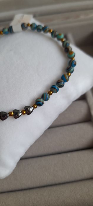 Bransoletka z kamieni malachit NOWA