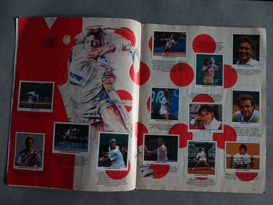 Caderneta de cromos de futebol completa Austria Sport 91/92 Panini