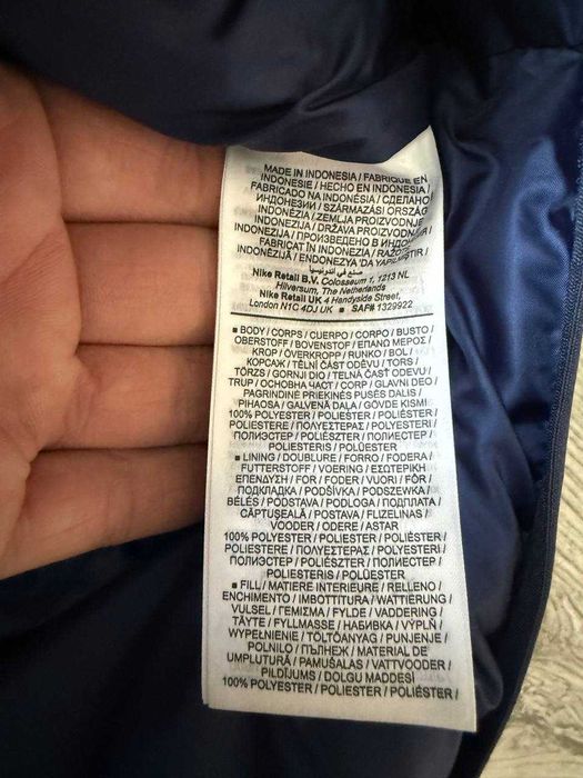ОРИГІНАЛ! Пуховик Nike Sf Wr Pl-Fld Hd Jkt Blue S M L XL | DR9605-410
