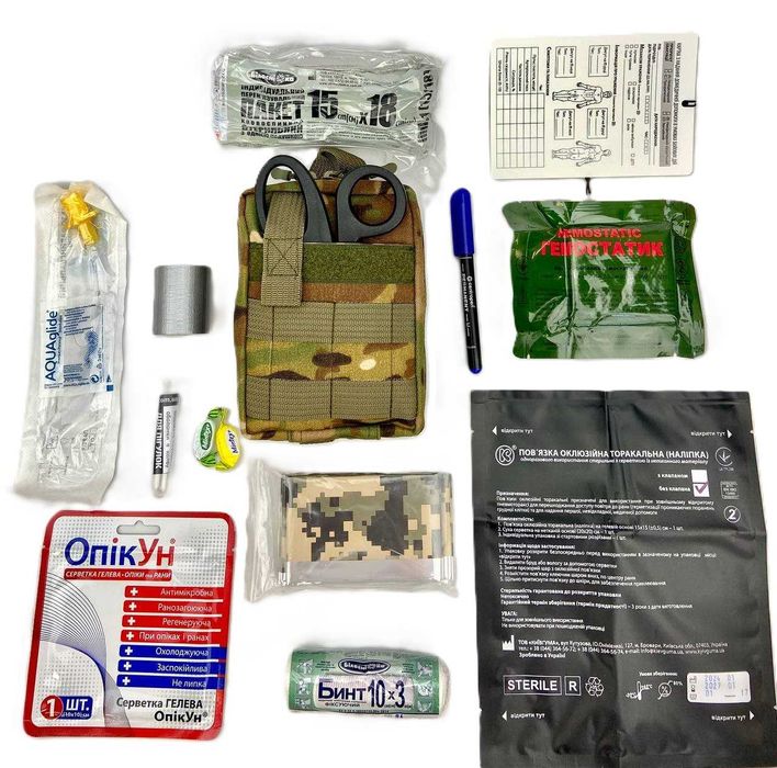 Тактична аптечка IFAK | Військова індивідуальна | Повна комплектація