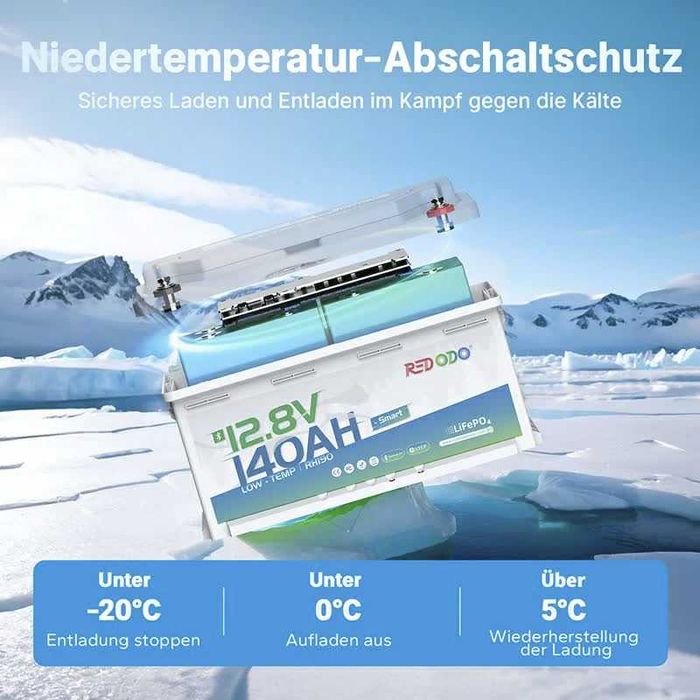 В НАЯВНОСТІ! 140Аг LiFePo4 батарея Redodo 12V 140Ah Bluetooth BMS 150A