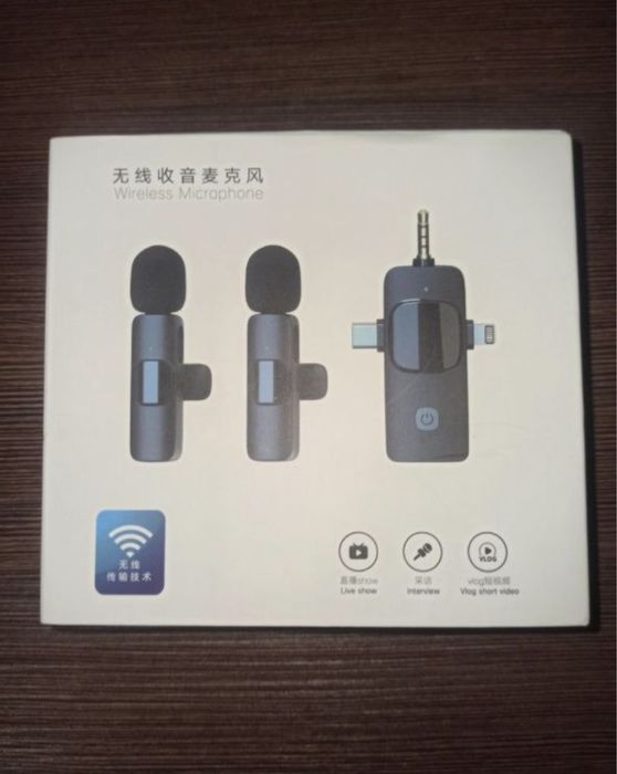 Бездротовий петличний мікрофон Basix 2.4G 1-2 шт ( петличка )