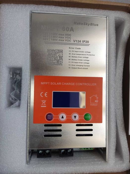MPPT контроллер 60A  солнечна панель батарея MakeSkyBlue V124 новинка!
