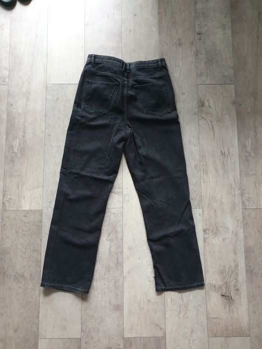 Spodnie jeansy House 30/32 czarne szare szerokie wide-leg