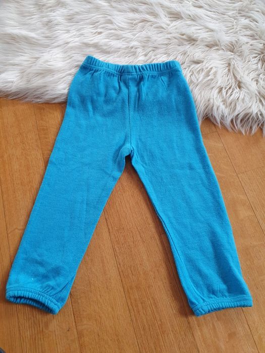 Turkusowe spodnie z akrylu