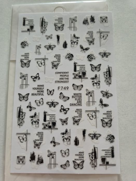 Naklejki do paznokci, motyle