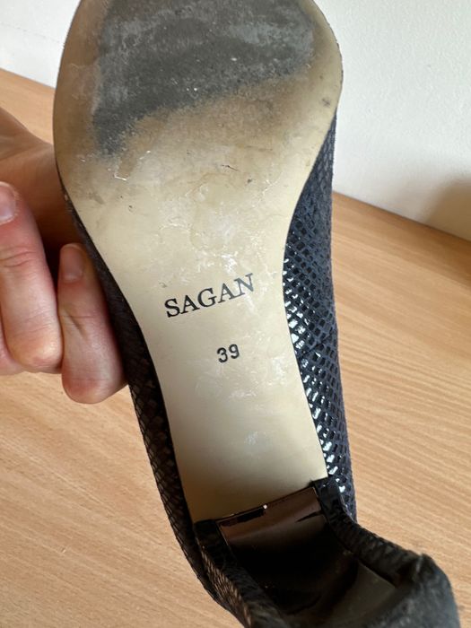 Eleganckie buty damskie SAGAN skóra jaszczurki