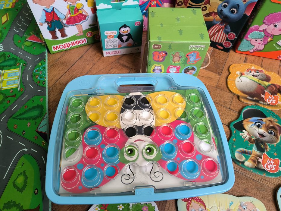 Мозаїка, розвиваючі ігри, магнітна гра vladi toys, дитяча мозаїка