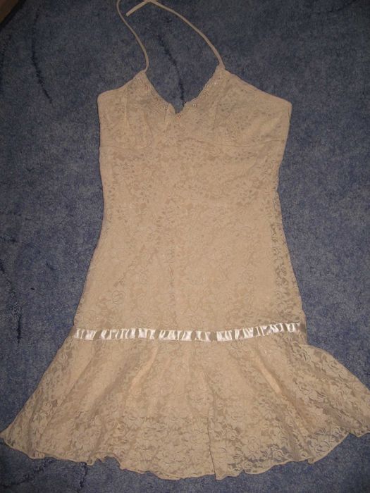Сарафан для девушки Seven бежевый ажурный на подкладке пр-ва США