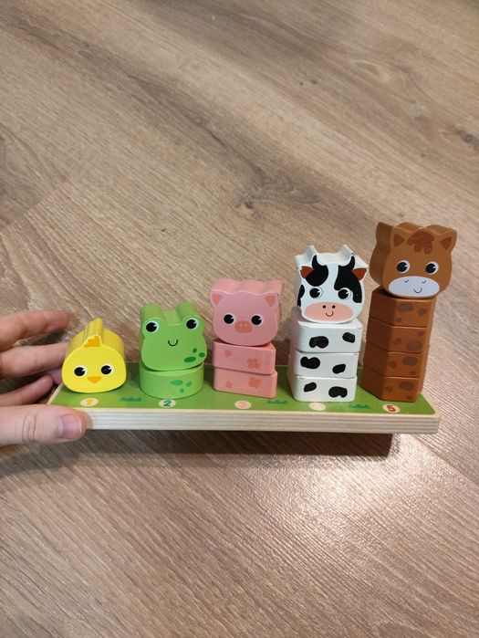 Дитячий сортер ферма, кубики  tooky toy