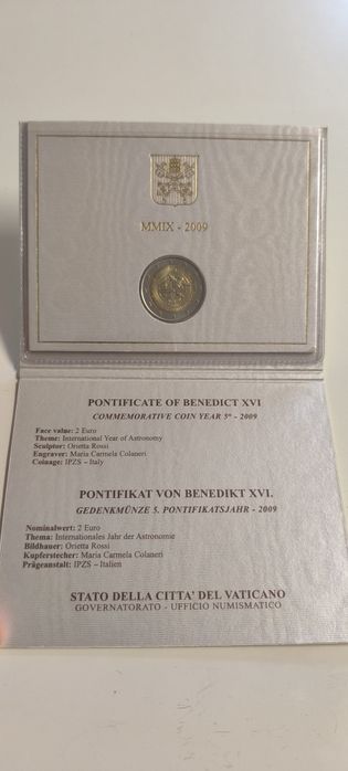 2 Euros Vaticano 2009 - Anno Internazionale Dell' Astronomia
