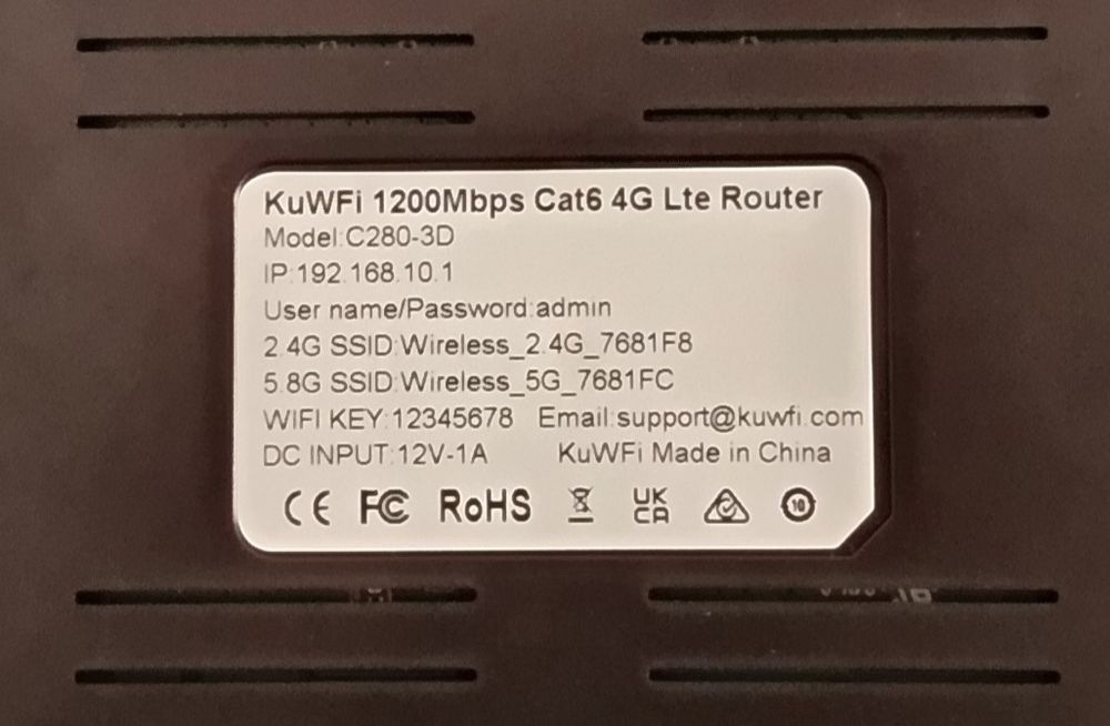 Router p/cartão SIM 4Lte/5G Livre