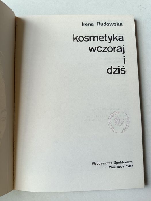 Kosmetyka wczoraj i dziś - Irena Rudowska 1989a