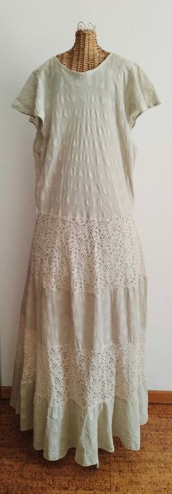 Vestido Natura Bordado
