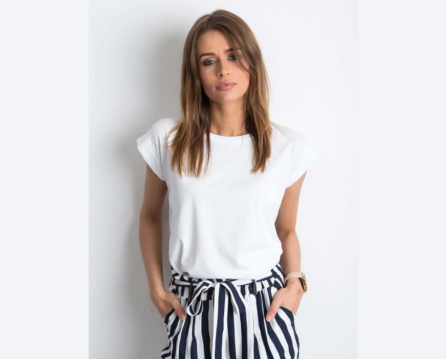 -> Bluzka - T-shirt - Biały - marki: BASIC FEEL GOOD - różne wymiary