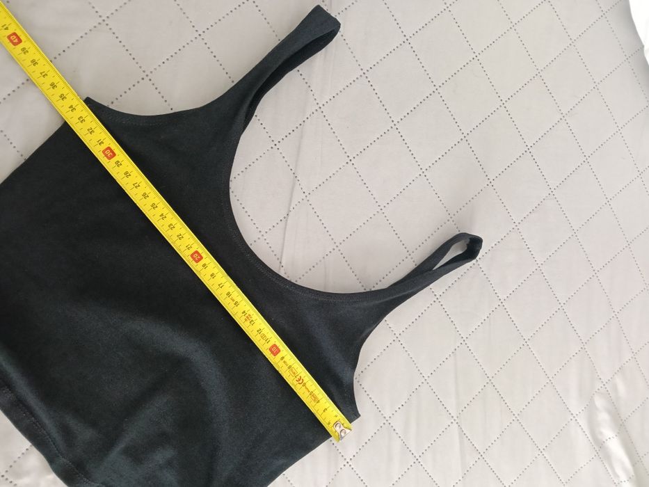 Crop top czarny damski