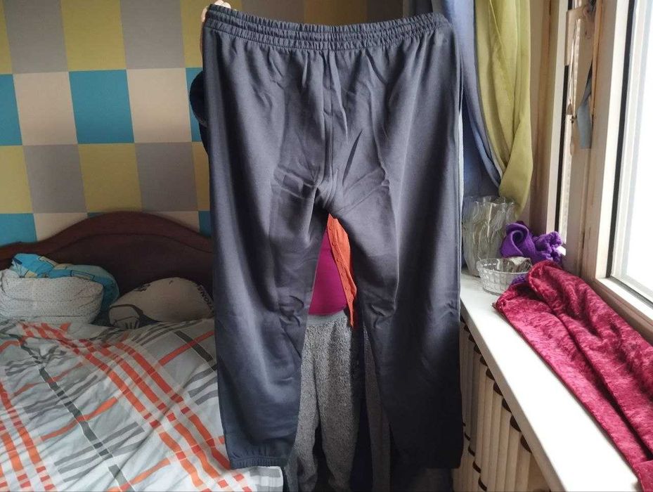 Adidas Оригинал XXXL Новые Спортивные Штаны США Черные Коттон