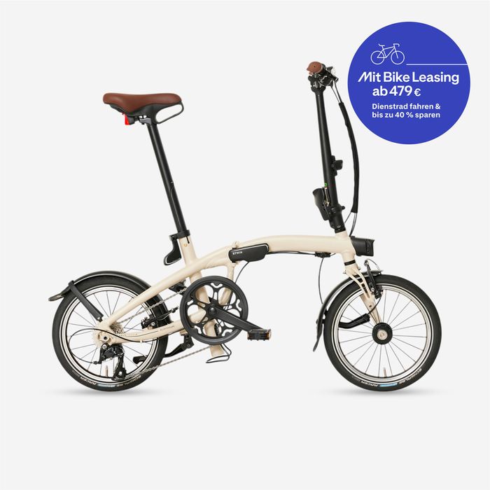 Bicicleta Dobrável Ultracompacta Fold Light 1 Segundo Bege