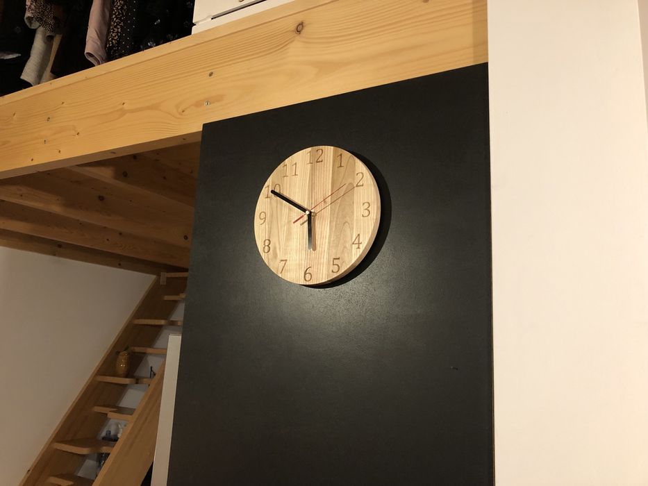 Zegar ścienny drewniany loft