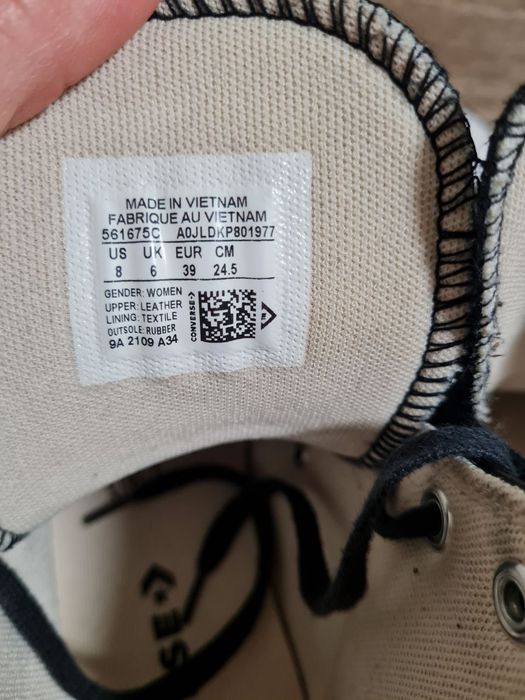 Кеди Converse високі шкіряні