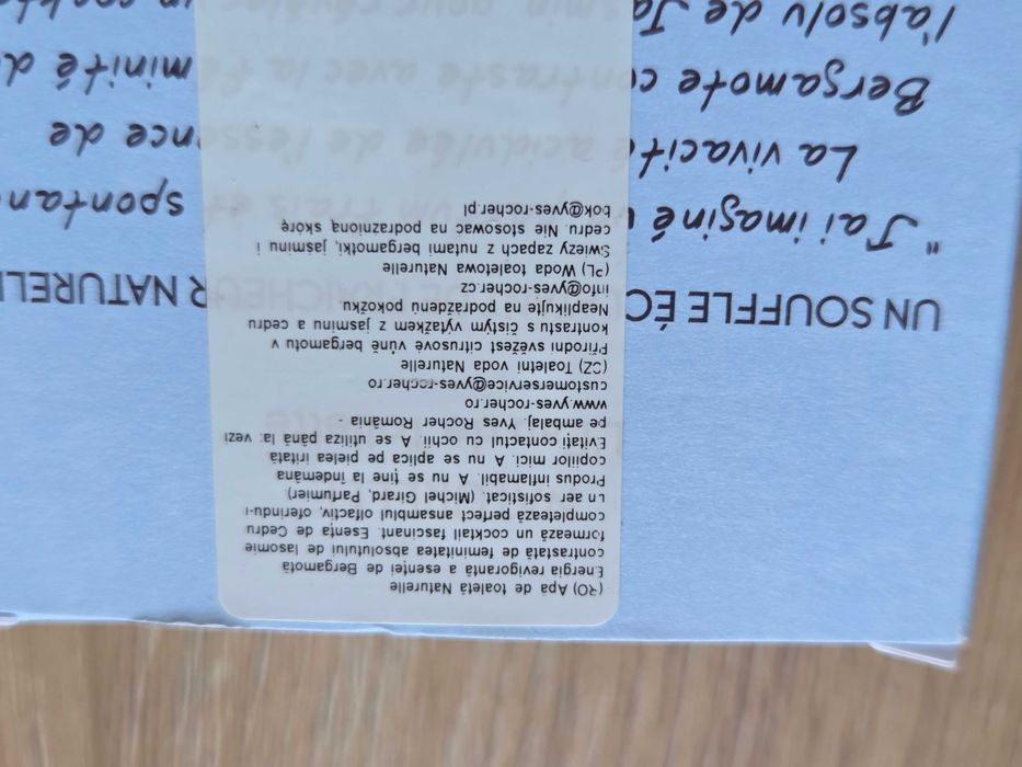 Nowe perfumy woda toaletowa yves rocher naturelle