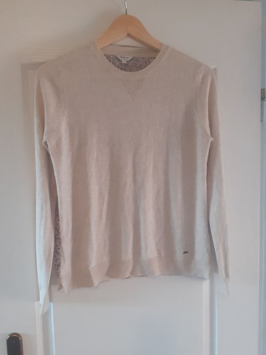 Sweterek pepe jeans kremowy tanio
