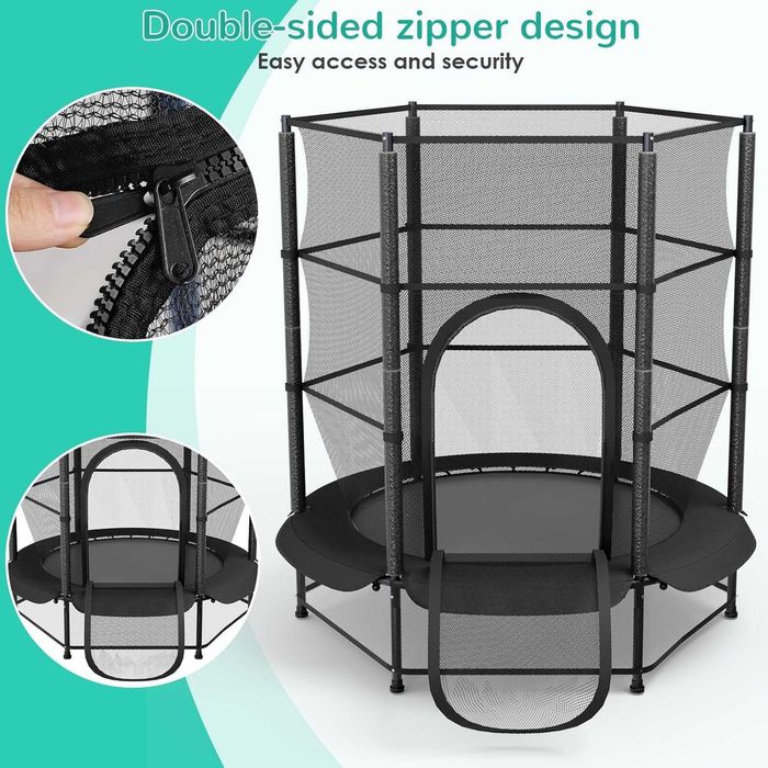 Nowa mała trampolina / skoczek / 140CM / skocznia / czarna !A2821!