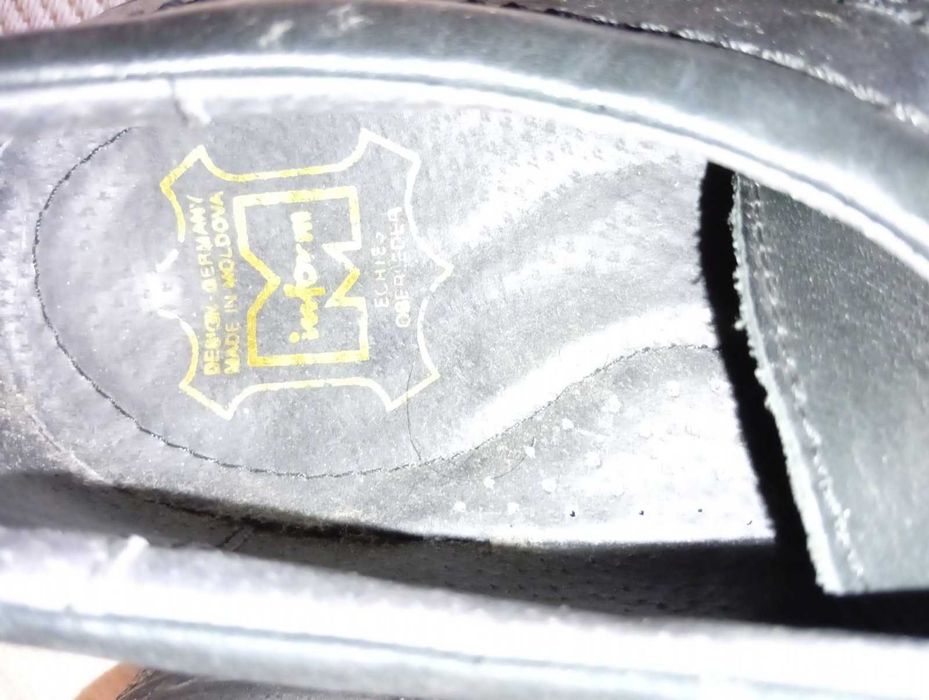 Туфли мужские бренда Тигина кожаные чёрные классические 47 размер