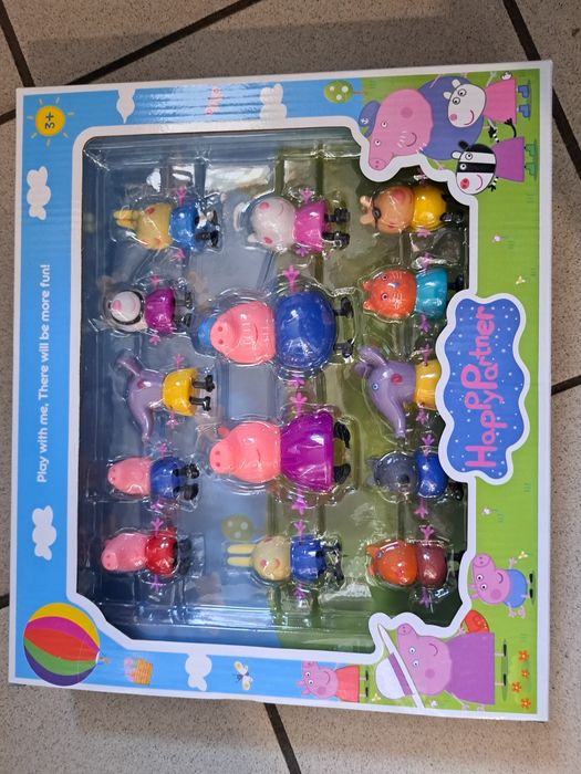 Świnka Peppa 2 duże figurki i 12 małych