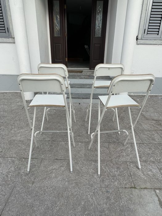 Cadeiras altas brancas – conjunto de 4