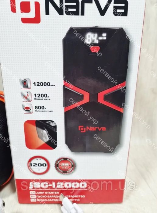 Пусковий пристрій  бустер Джамп-стартер 1200