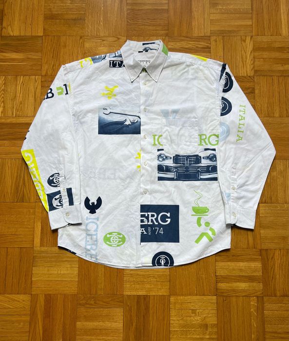 Koszula Iceberg multi logo rare italy