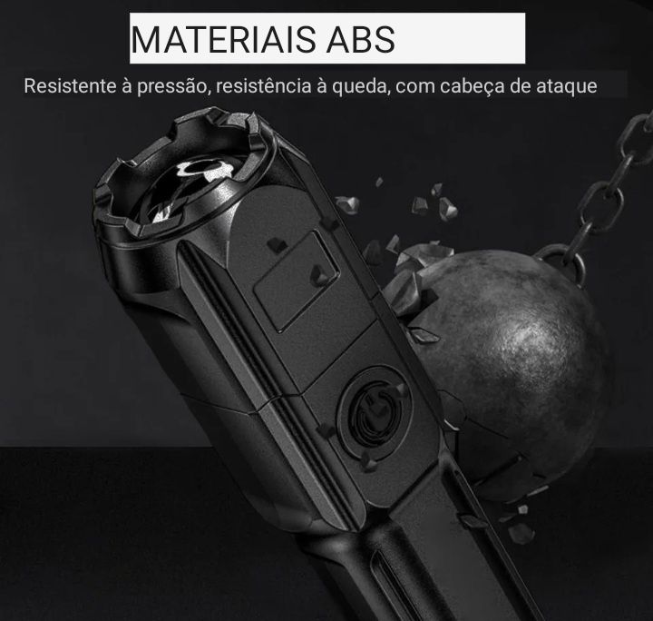 Lanterna tática LED T6 2000 lumens Bateria recarregável