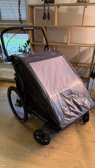 Przyczepka rowerowa, dziecięca -  Thule Chariot Sport 2 Double czarna