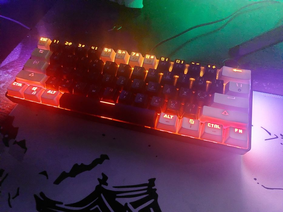 Ігрова Механічна Клавіатура з Підсвіткою Клавіш MUCAI MK61 Чорно-Біла