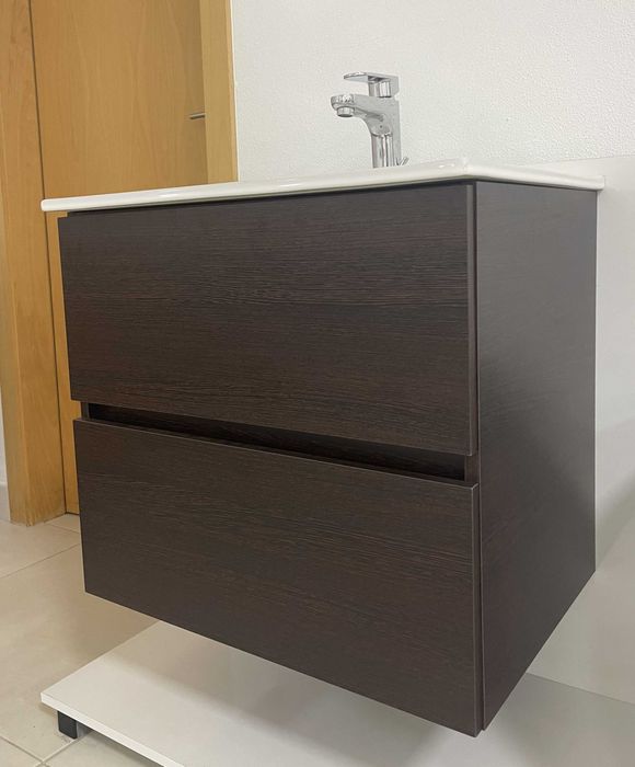 Conjunto de casa de banho móvel 2 gavetas + lavatório