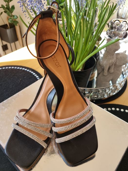 Kazar nowe sandały skóra, r. 37 obcas 8,5 cm