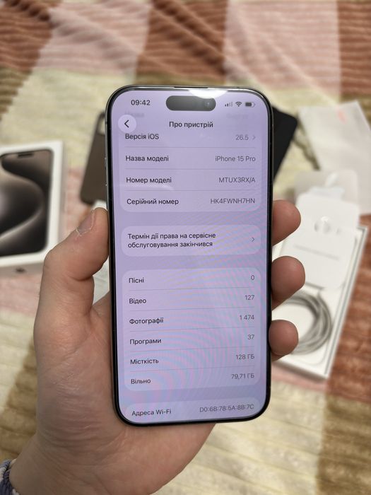 Iphone 15 pro natural titanium