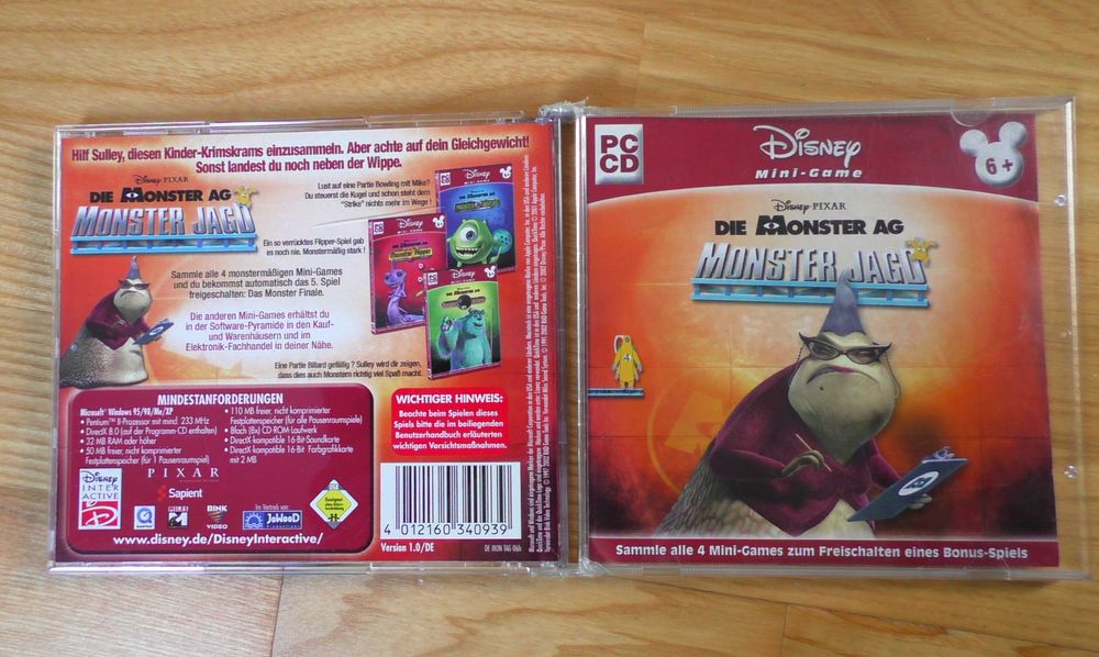 Disney Pixar Die Monster AG Monster Jagd  PC-Spiel PC CD-ROM
