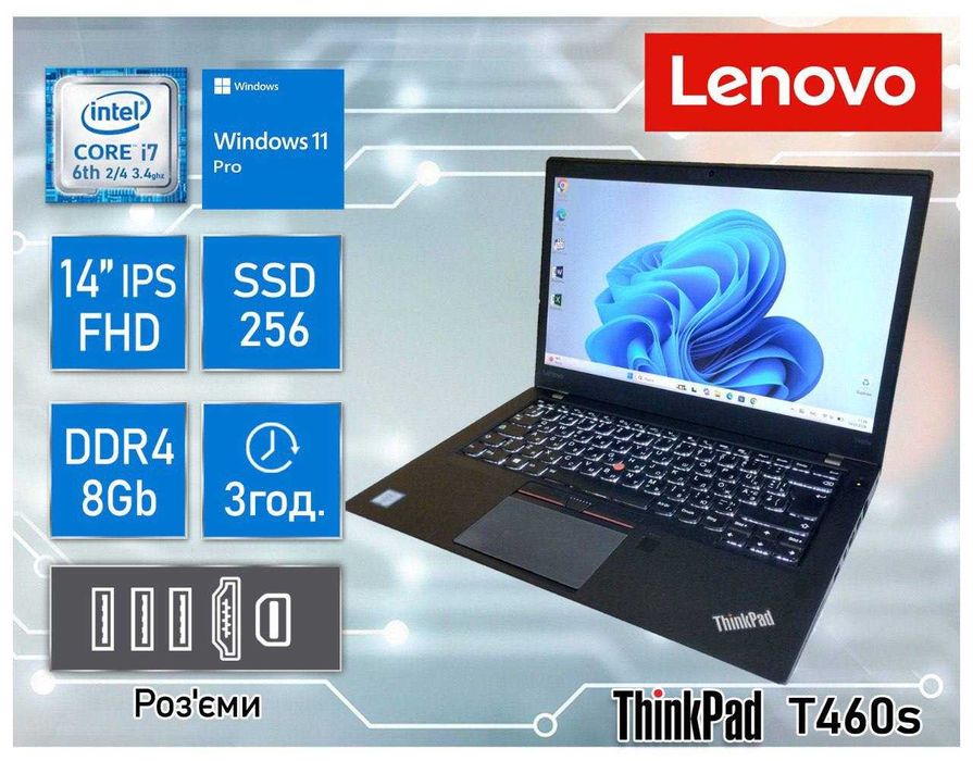 Ноутбук 14" Lenovo ThinkPad T460s  з Німечинни Б\В