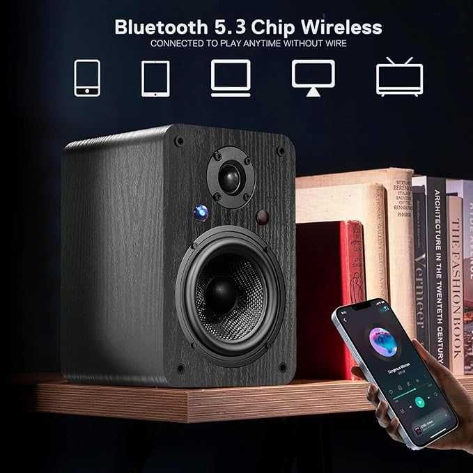Głośniki aktywne stereo Bluetooth 60W USB AUX optyczne Lonpoo LP-42A