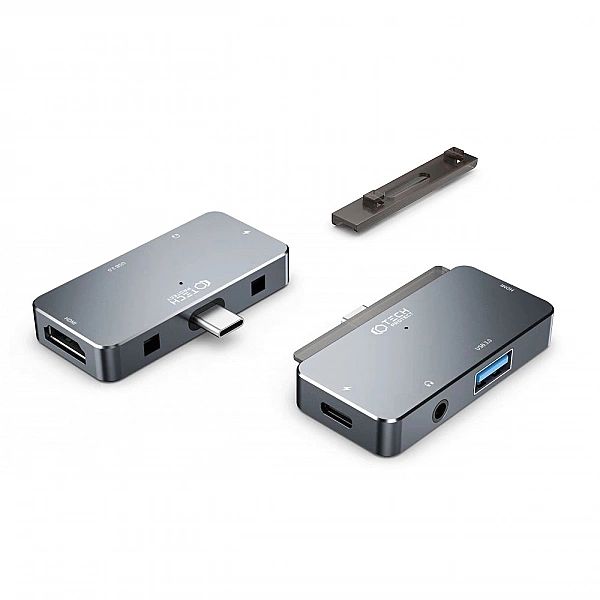 HUB Tech-Protect V6/4w1 USB-C - USB-A 3.0 / USB-C PD100W / HDMI / mini