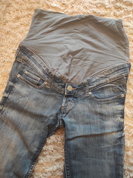 2 pary Spodnie ciążowe H&M Mama roz.36 plus bluzka do karmienia