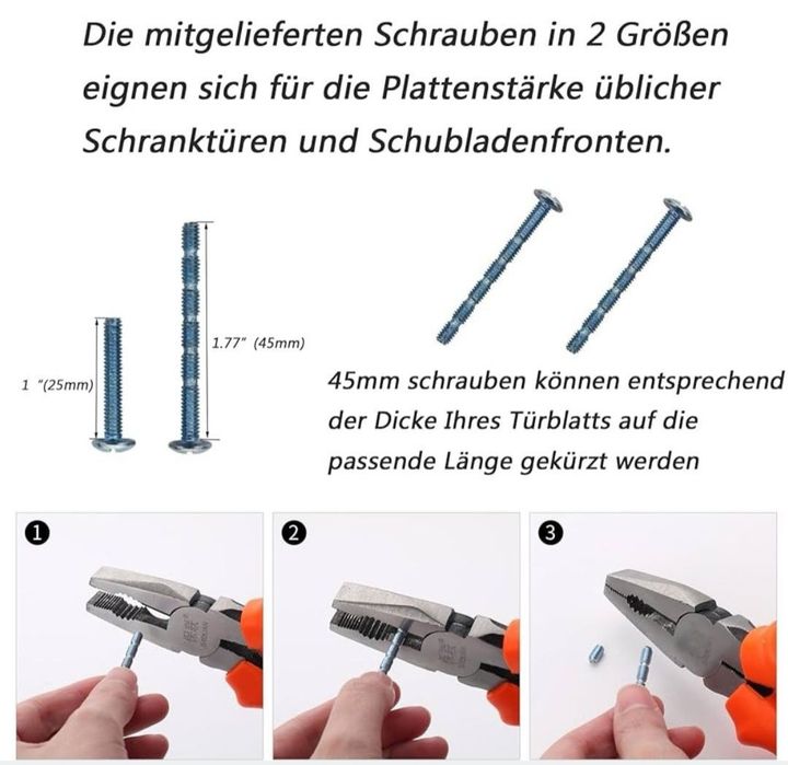 Zestaw 10 szt. Uchwyty Chrom 192mm do szafek Dekoracja 10 szt w komple